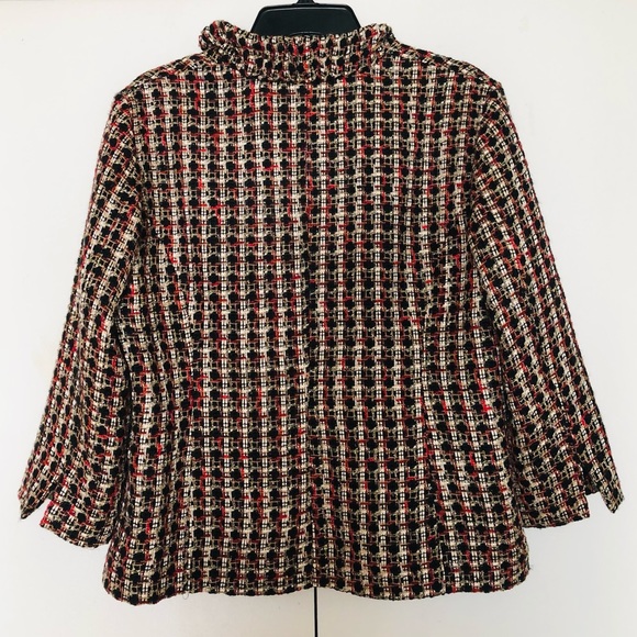 Chico’s Chenille Tweed Cropped blazer size L (size 2) Classic Workwear casual - Picture 2 of 12